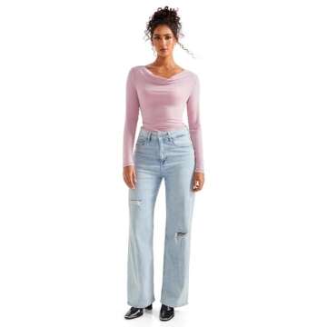 SUUKSESS Women Long Sleeve Off Shoulder Tops Stylish Blouse