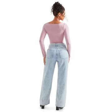 SUUKSESS Women Long Sleeve Off Shoulder Tops Stylish Blouse