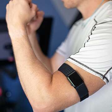 Tefeca Black Mesh Lycra Breathable Sport Loop Armband/Ankle Band Compatible with Apple Watch Ultra/Ultra2 49mm, Series 10 46mm, Series 9/8/7 45mm,SE2/SE/6/5/4 44mm(M/L for 42mm/41mm/40mm)