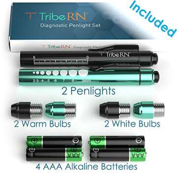 Penlights for Nurses - Medical Pen Light with Pupil Gauge for Doctors, EMTs, Nurses and Nursing Stud...