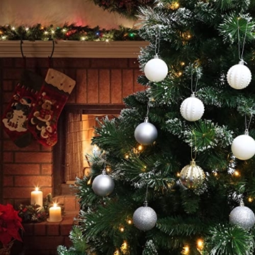 Stunning 45Pcs Glitter Christmas Balls Set for Holiday Decor