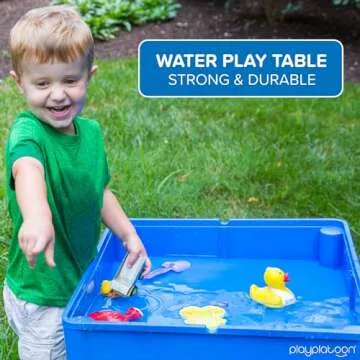 Play Platoon 5 in 1 Kids Activity Table and Chair Set for Toddlers, Building Block, Craft & Sensory Tables for Toddlers with 2 Chairs & 25 XL Blocks - Yellow Red Green