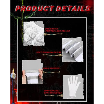 Jecery 6 Pcs Clown Costume Accessories for Halloween