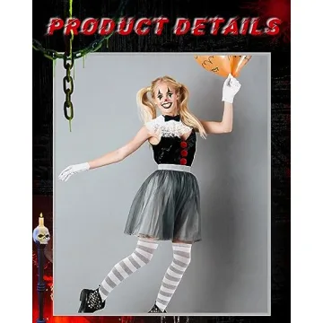 Jecery 6 Pcs Clown Costume Accessories for Halloween