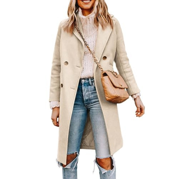 Yousify Women’s Wool Peacoat - Stylish Fall Jacket