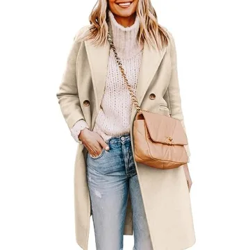 Yousify Women’s Wool Peacoat - Stylish Fall Jacket