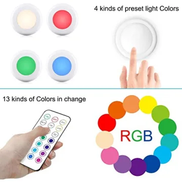 Cadrim Puck Lights 13 Color Battery Powered LED