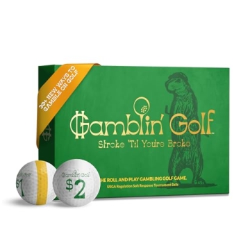 Gamblin' Golf - Roll & Play Gambling Golf Game with Soft Response Balls - Pack of 12