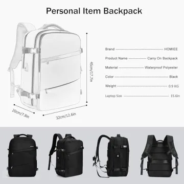 HOMIEE Travel Laptop Backpack - Versatile Carry-On Bag