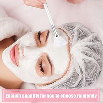 Patelai 14 Pieces Fan Brushes Facial Applicator Brush Soft Fan Brushes Acid Applicator Brush Cosmetic Makeup Applicator Tools for Mud Cream (White)