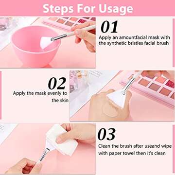 Patelai 14 Pieces Fan Brushes Facial Applicator Brush Soft Fan Brushes Acid Applicator Brush Cosmetic Makeup Applicator Tools for Mud Cream (White)