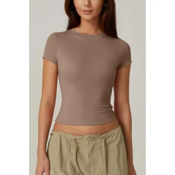 QINSEN Slim Fitted Crop Top for Effortless Style