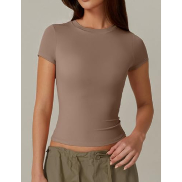 QINSEN Slim Fitted Crop Top for Effortless Style