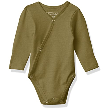 L'ovedbaby Organic Cotton Kimono Bodysuit - Soft, Safe & Snug for Babies 3-6 Months