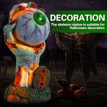 Skeleton Hands Figurine with Lights for Halloween Decor