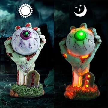 Skeleton Hands Figurine with Lights for Halloween Decor