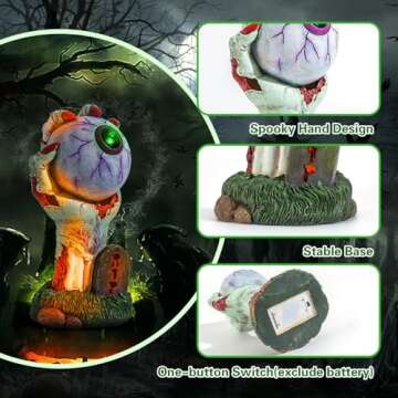 Skeleton Hands Figurine with Lights for Halloween Decor