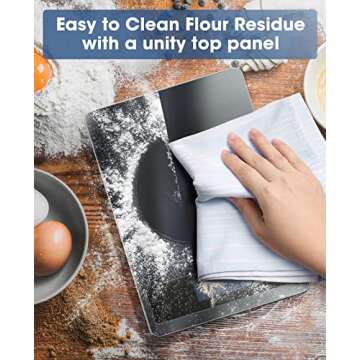 Nicewell Food Scale, 22lbs Digital Kitchen Grey Stainless Steel Scale Weight Grams and oz for Cooking Baking, 1g/0.1oz Precise Graduation,Tempered Glass (Dark Gray)