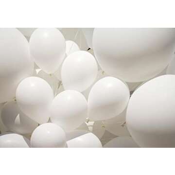 Giant Balloons 36-Inch White Balloons (Premium Helium Quality) Pkg/6 for Birthdays Wedding Photo Sho...