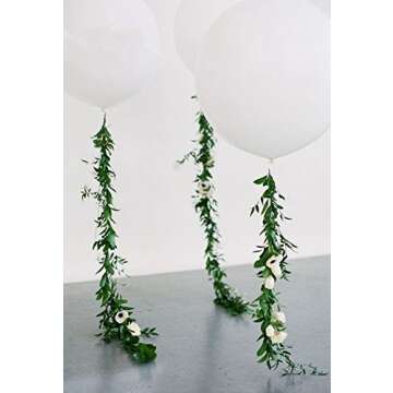 Giant 36-Inch White Helium Balloons for Events Decorations