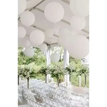 Giant 36-Inch White Helium Balloons for Events Decorations