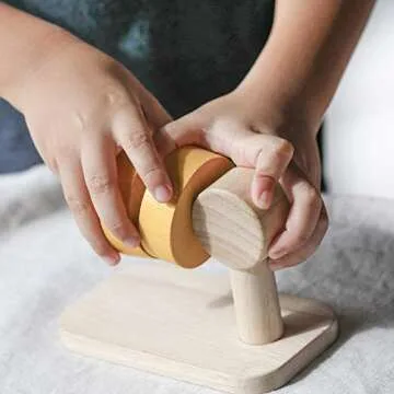 Amazon Basics Montessori Case Pack, Shape Matching Puzzle, Horizontal Stacking, Circle Matching Puzzle, Trio Stacking, Shape & Sort It Out, Punch & Drop, 18 Months+