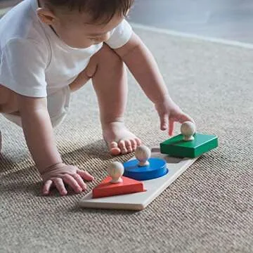 Amazon Basics Montessori Case Pack, Shape Matching Puzzle, Horizontal Stacking, Circle Matching Puzzle, Trio Stacking, Shape & Sort It Out, Punch & Drop, 18 Months+