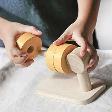 Amazon Basics Montessori Case Pack, Shape Matching Puzzle, Horizontal Stacking, Circle Matching Puzzle, Trio Stacking, Shape & Sort It Out, Punch & Drop, 18 Months+