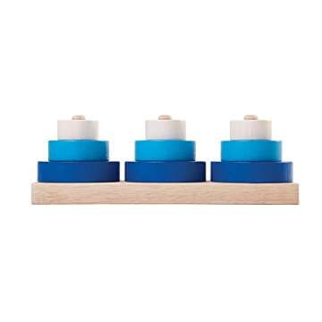 Amazon Basics Montessori Case Pack, Shape Matching Puzzle, Horizontal Stacking, Circle Matching Puzzle, Trio Stacking, Shape & Sort It Out, Punch & Drop, 18 Months+