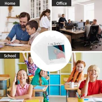 20 Pack Clear Binder Dividers with Pockets for Easy Organization