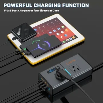 BMK 200W Car Power Inverter with USB Fast Charging