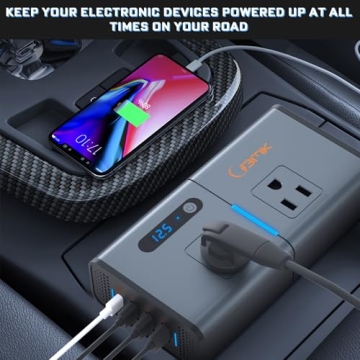 BMK 200W Car Power Inverter with USB Fast Charging