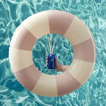 Capri Blue Coconut Santal Reed Diffuser Set - Includes Reed Diffuser Sticks, Fragrance Oil, and Glass Bottle - Luxury Scented Room Fresheners - Cobalt Blue (8 fl oz)