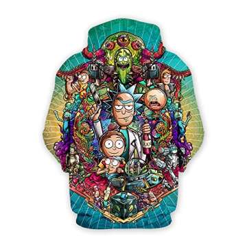 YX GIRL Hoodies Lisa Frank Novelty Unisex 3D Printed Hoodie Drawstring Pockets Sweatshirts (RM-LMS, 4XL)