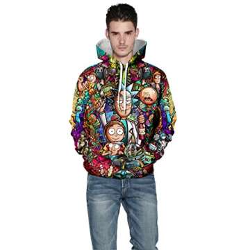 YX GIRL Hoodies Lisa Frank Novelty Unisex 3D Printed Hoodie Drawstring Pockets Sweatshirts (RM-LMS, 4XL)
