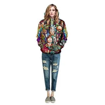 YX GIRL Hoodies Lisa Frank Novelty Unisex 3D Printed Hoodie Drawstring Pockets Sweatshirts (RM-LMS, 4XL)