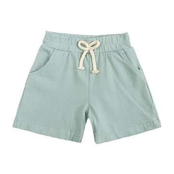 MYGBCPJS Baby Girls Boys 3 Pack Cotton Solid Cute Casual Shorts Loose Harem Shorts Unisex Toddler Jogger Short Pants