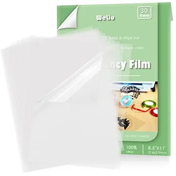 Weliu Transparency Film for Inkjet Printers - 30 High-Quality Sheets