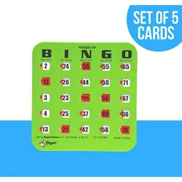 Regal Bingo Cards - Reusable Large Print Game for All Ages