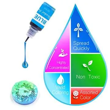 Vibrant Alcohol Ink Set - 12 Colors for Resin Art & Crafting