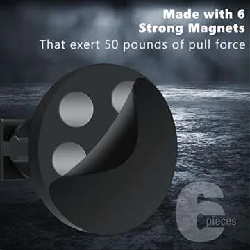 Vinkqiado Gym Magnetic Phone Mount Holder, Heavy Duty Magnet Base Cell Phone Clamp, Attracts to Ferrous Metal Surface, Designed for Gym, Motorcycles Tank, Tractor, Toolbox, Truck, Forklift