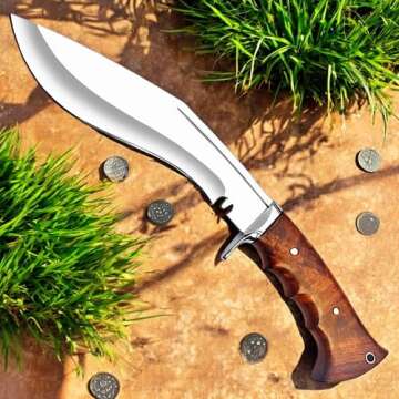 Poshland Fixed Blade Hunting Knife. Sturdy knife to last long fully hand-made with sheath included h...