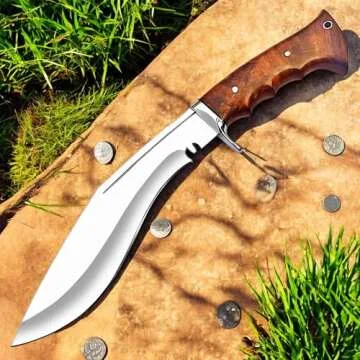 Poshland Fixed Blade Hunting Knife. Sturdy knife to last long fully hand-made with sheath included has been designed for exceptional performance - Survival, Camping, Tactical, and Outdoor Knife