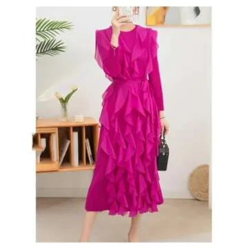Elegant Pohullan Pleated Dress for Every Occasion