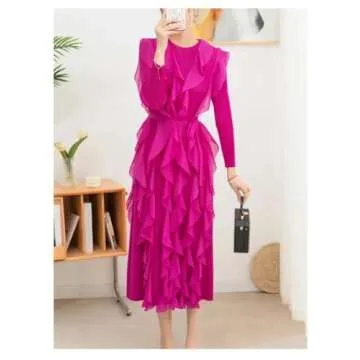 Elegant Pohullan Pleated Dress for Every Occasion