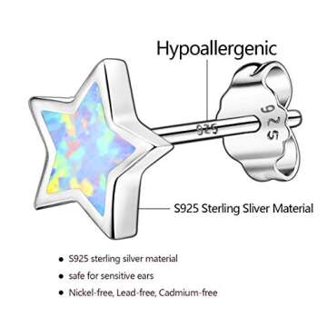 Elegant Hypoallergenic Star Earrings for Kids and Adults