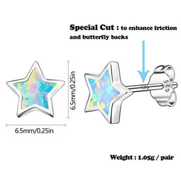 Elegant Hypoallergenic Star Earrings for Kids and Adults
