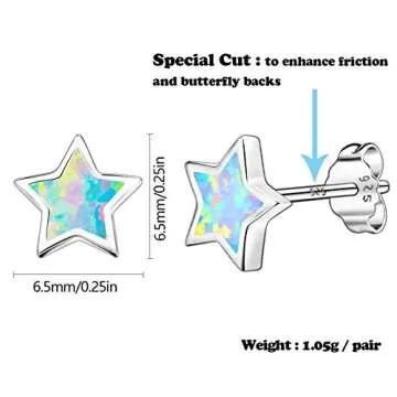 Elegant Hypoallergenic Star Earrings for Kids and Adults