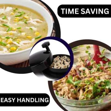 Chicken Shredder For Kitchen, Chicken Shredder Tool, Meat Shredder For Kitchen, Chicken Shredder Tool Twist, Chicken Grinder For Kitchen. Food Grinder and Meat Grinder. (black)