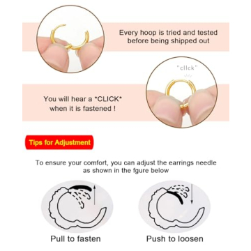 Elegant 6mm Gold Hoop Earrings Lightweight Hypoallergenic